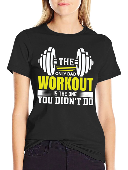 Camiseta Negra Motivacional Gimnasio Workout
