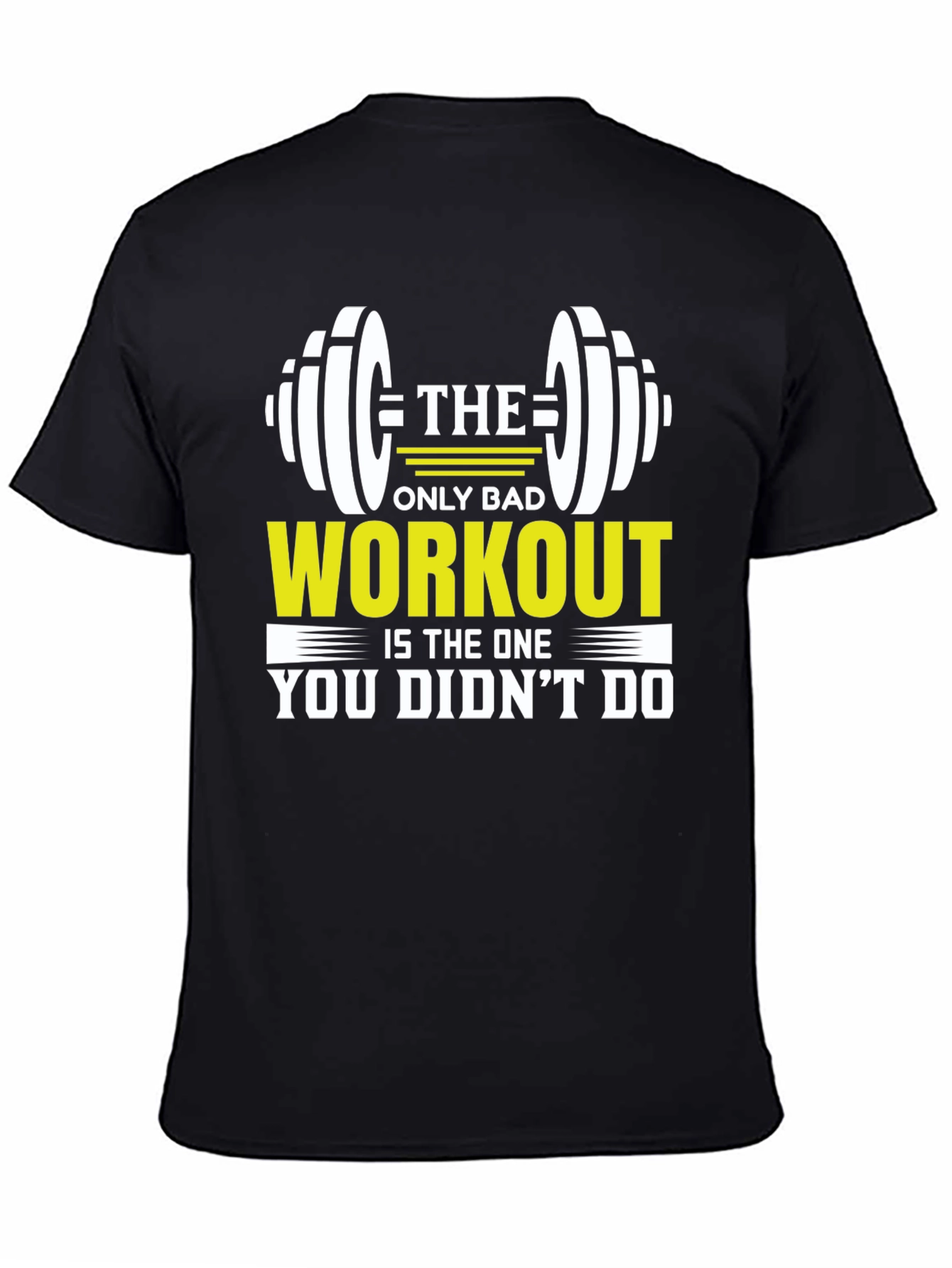 Camiseta Negra Motivacional Gimnasio Workout