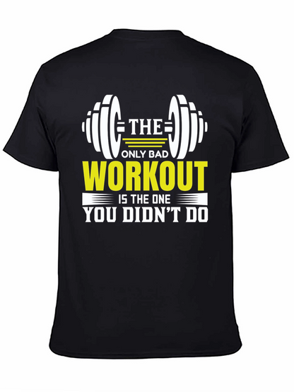 Camiseta Negra Motivacional Gimnasio Workout