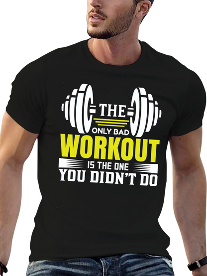 Camiseta Negra Motivacional Gimnasio Workout
