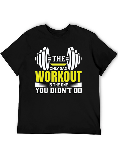 Camiseta Negra Motivacional Gimnasio Workout
