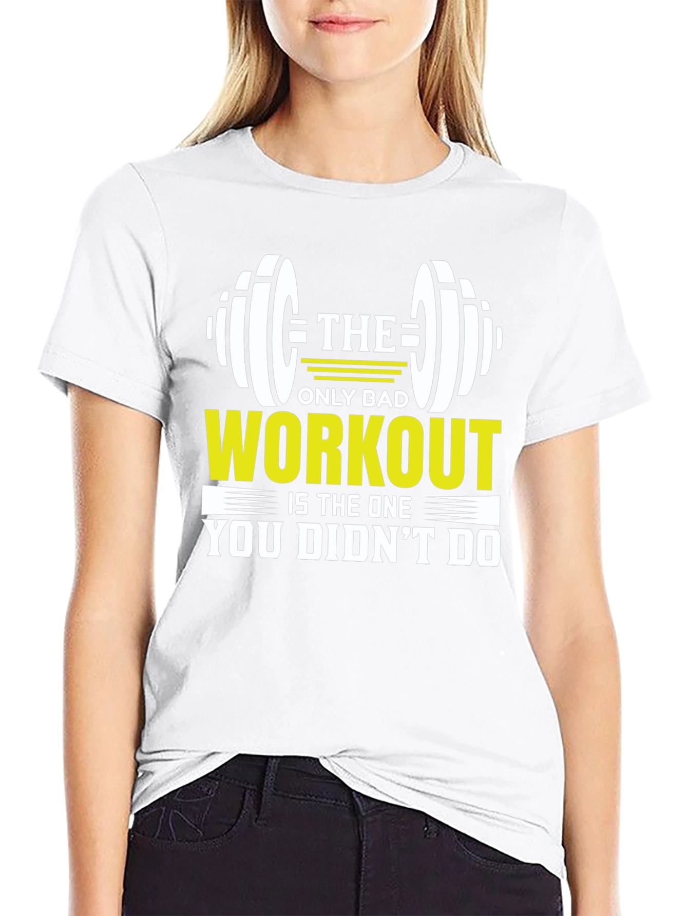 Camiseta Negra Motivacional Gimnasio Workout