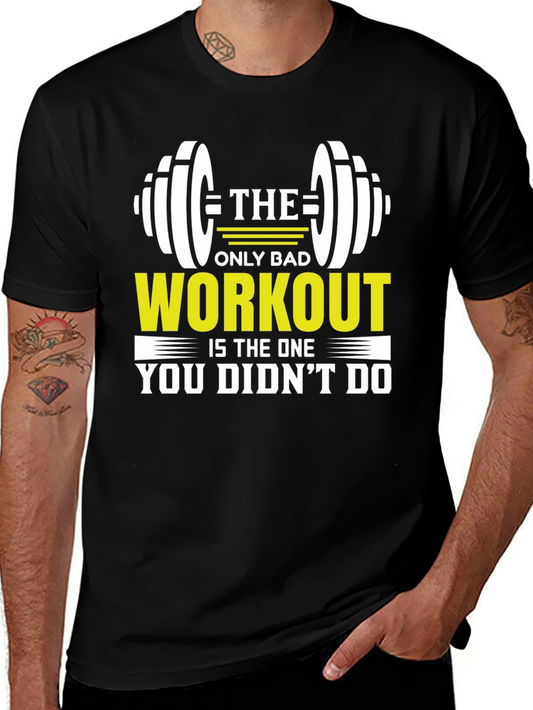 Camiseta Negra Motivacional Gimnasio Workout