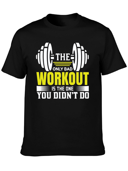 Camiseta Negra Motivacional Gimnasio Workout