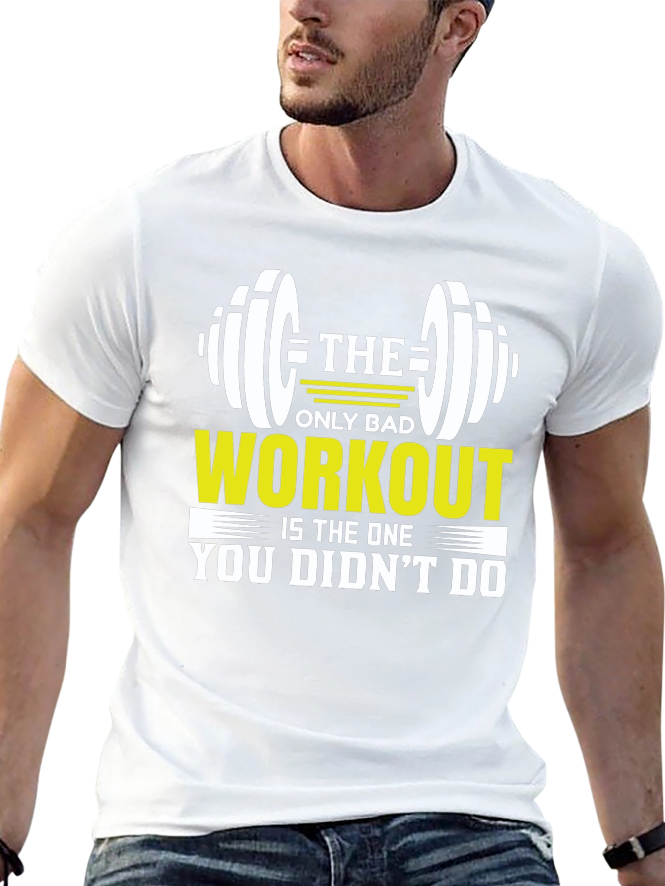 Camiseta Negra Motivacional Gimnasio Workout
