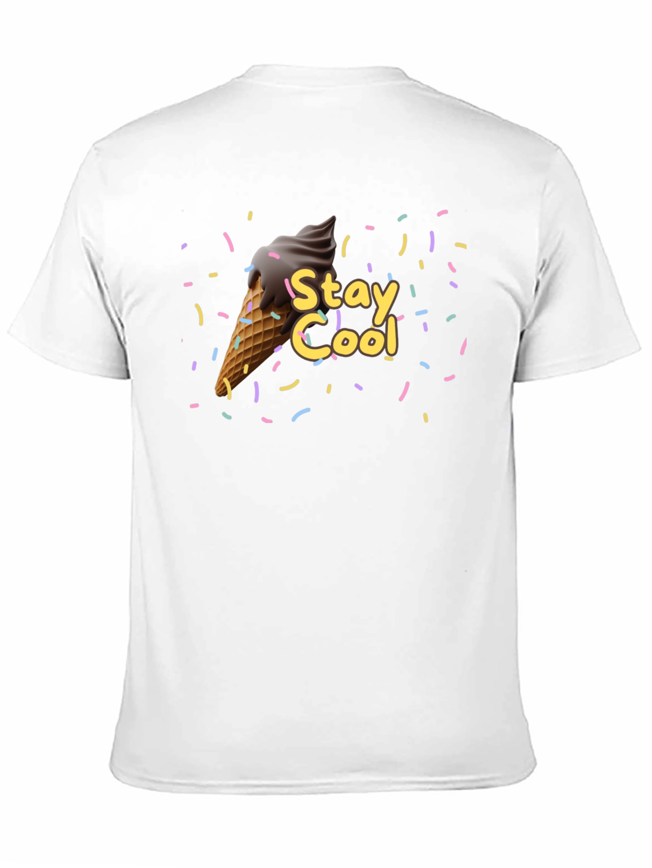 Camiseta Negra Stay Cool con Helado