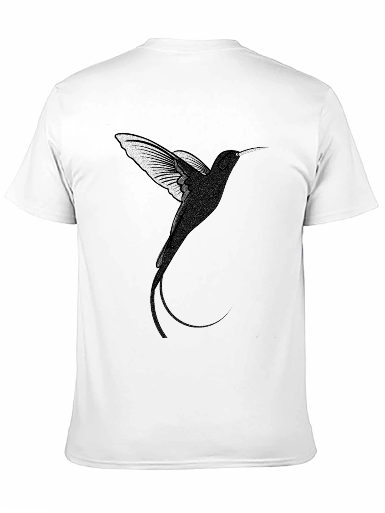 Camiseta Negra con Diseño de Colibrí