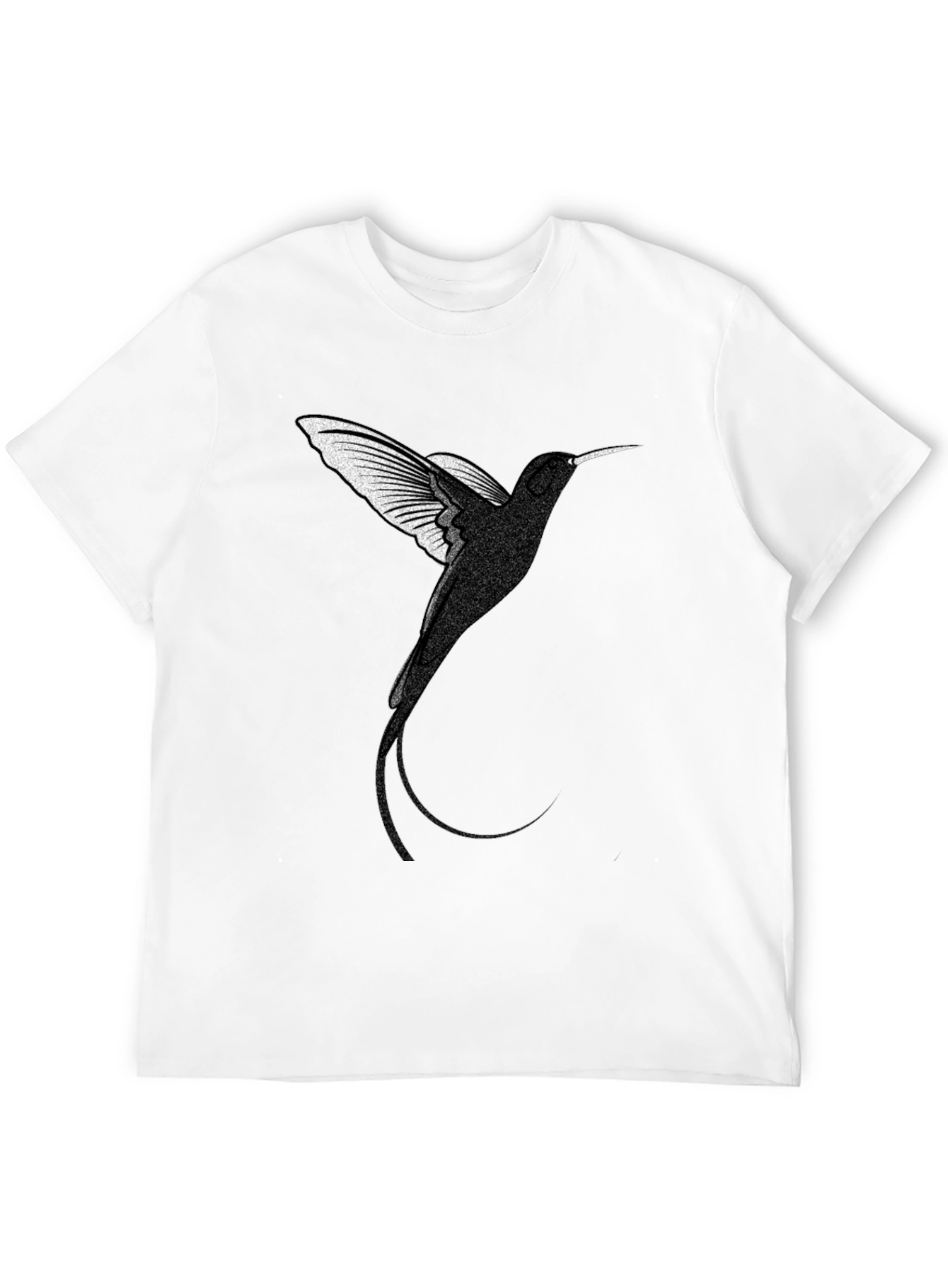 Camiseta Negra con Diseño de Colibrí
