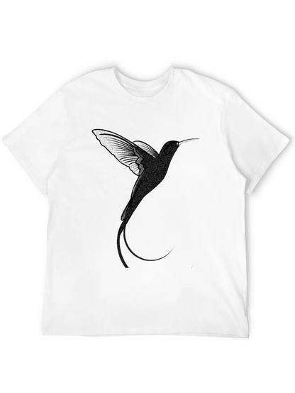Camiseta Negra con Diseño de Colibrí
