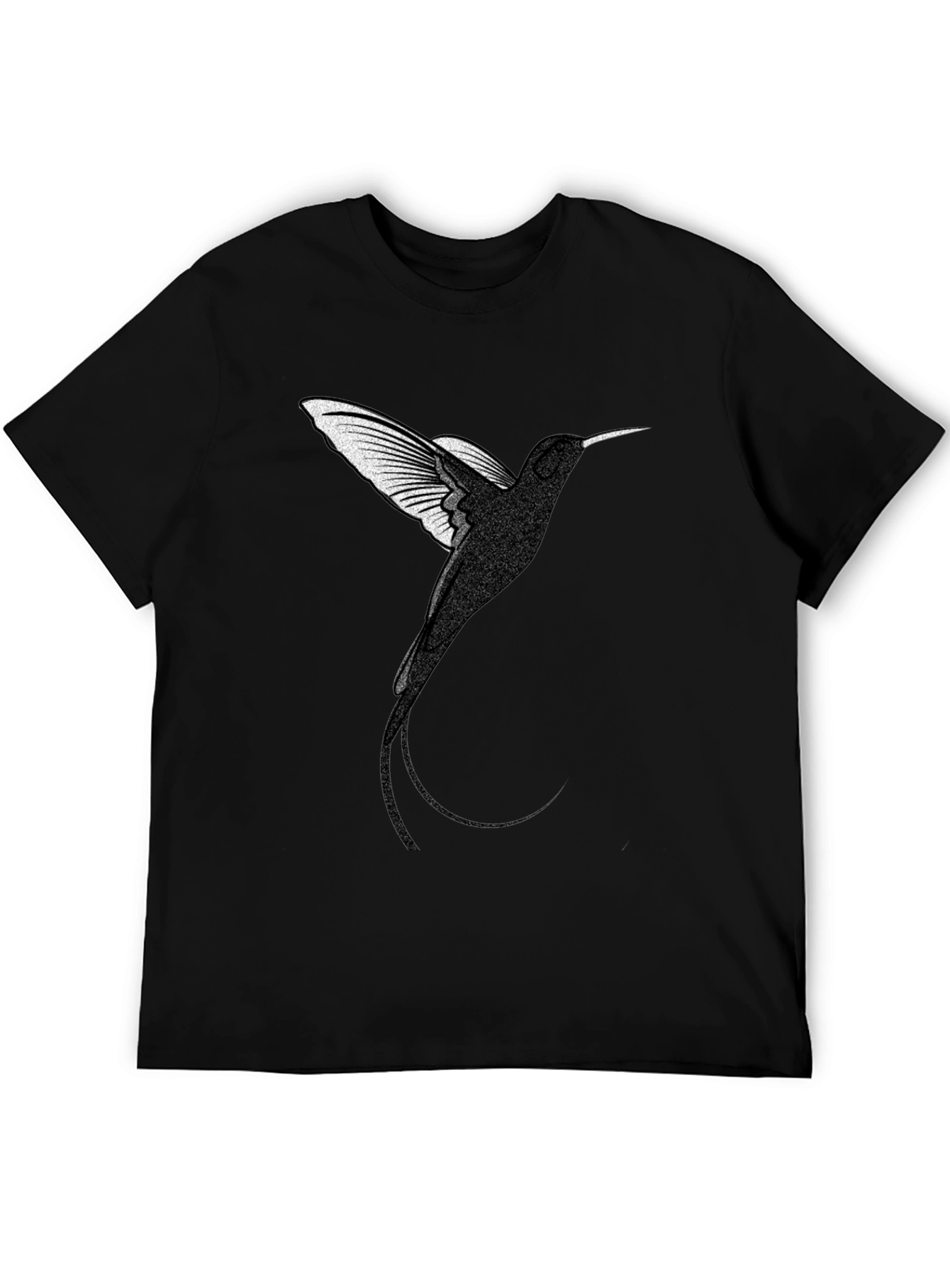 Camiseta Negra con Diseño de Colibrí