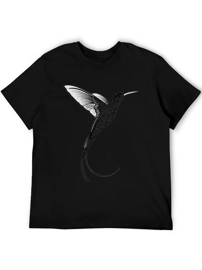 Camiseta Negra con Diseño de Colibrí