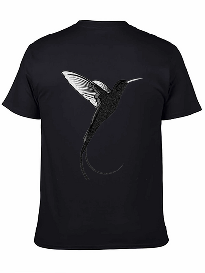 Camiseta Negra con Diseño de Colibrí