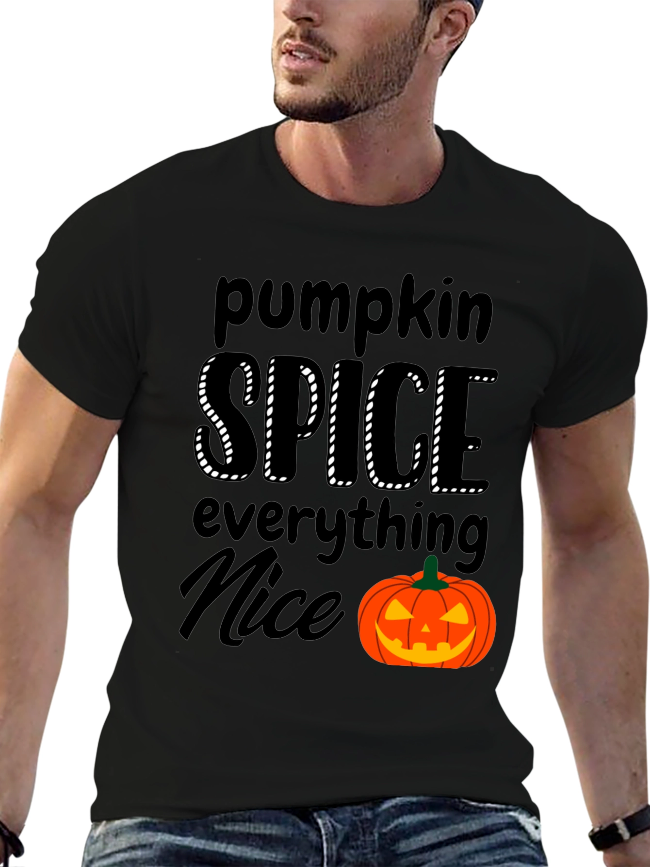 Camiseta Negra - Pumpkin Spice Everything Nice