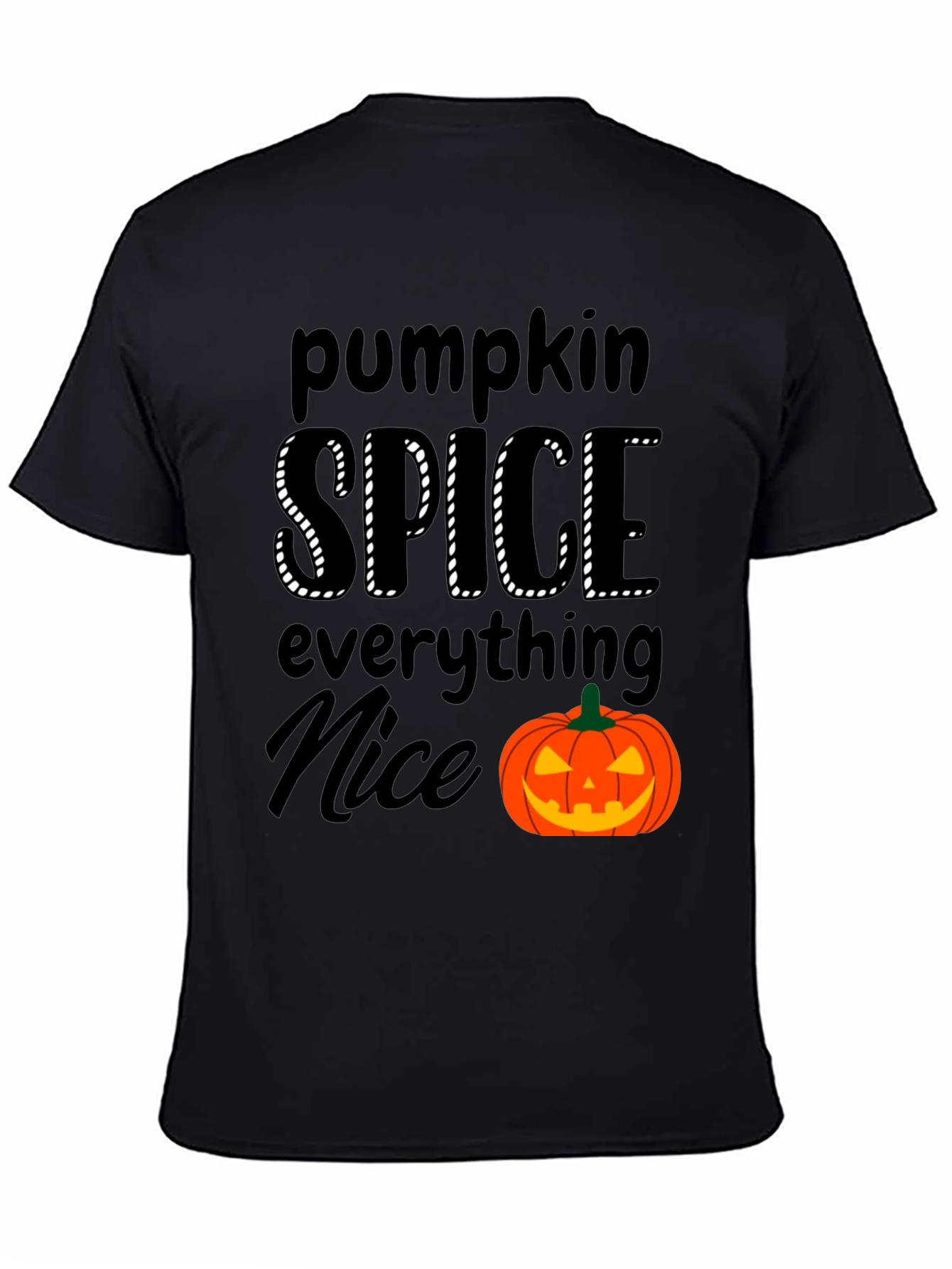 Camiseta Negra - Pumpkin Spice Everything Nice