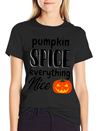 Camiseta Negra - Pumpkin Spice Everything Nice