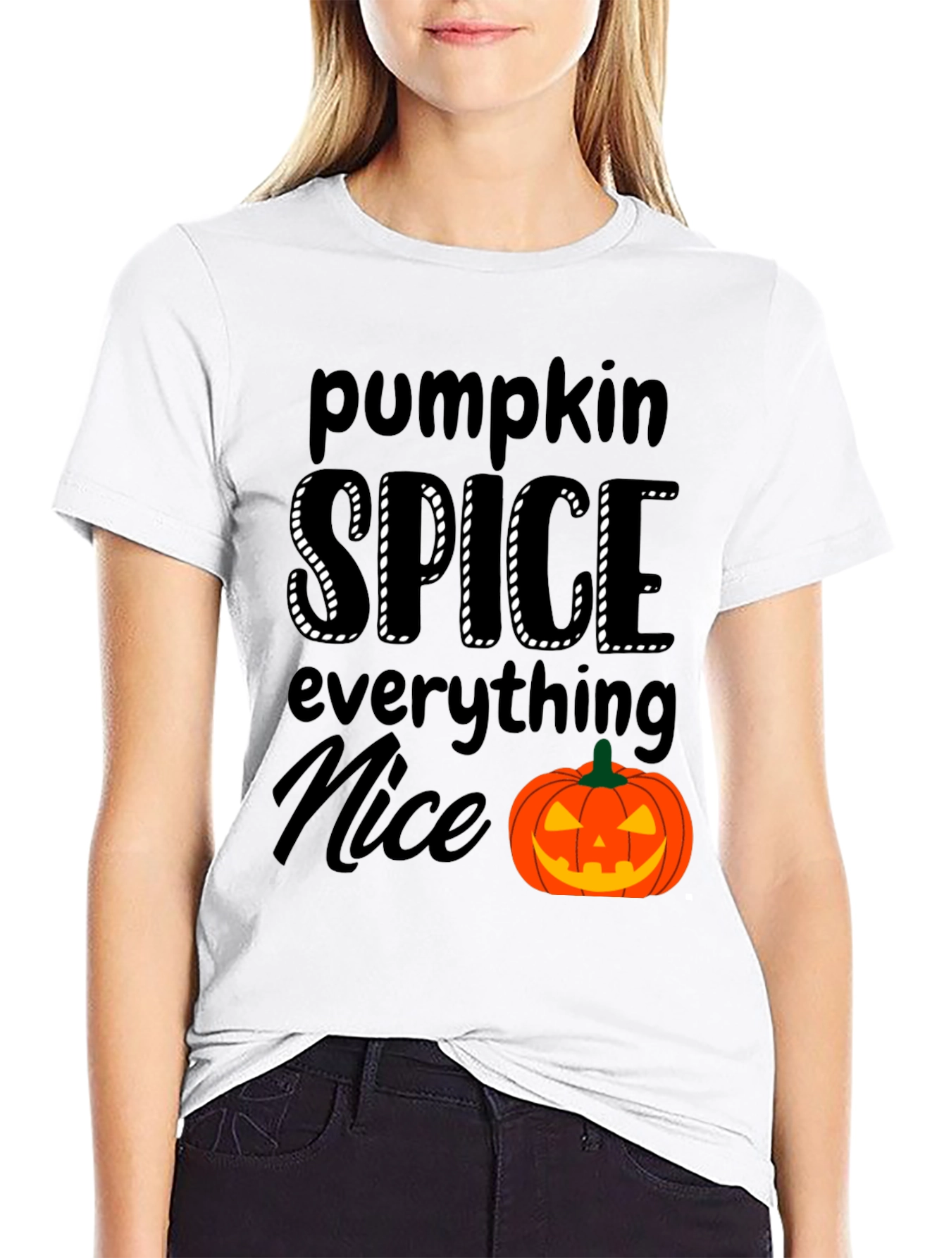 Camiseta Negra - Pumpkin Spice Everything Nice