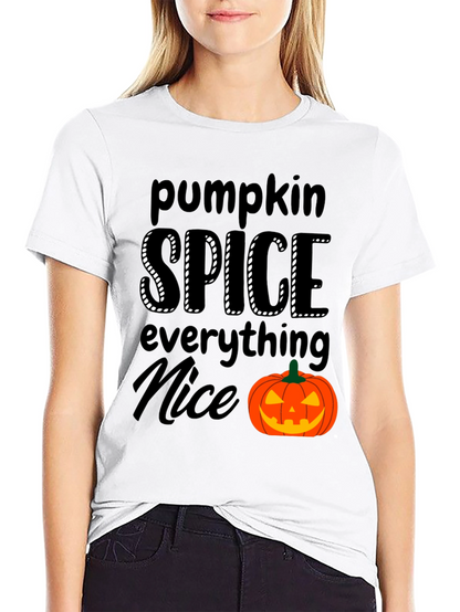 Camiseta Negra - Pumpkin Spice Everything Nice
