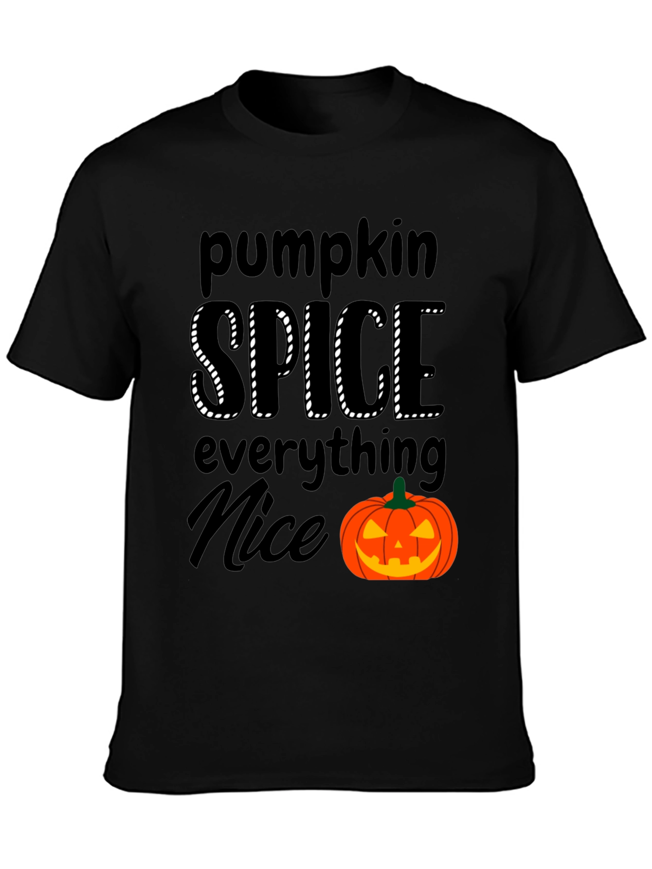 Camiseta Negra - Pumpkin Spice Everything Nice