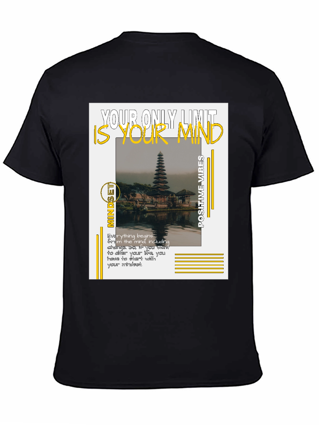 Camiseta Negra Motivacional: Tu Mente es el Límite