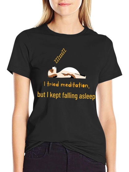 Camiseta Negra: Meditación y Sueño