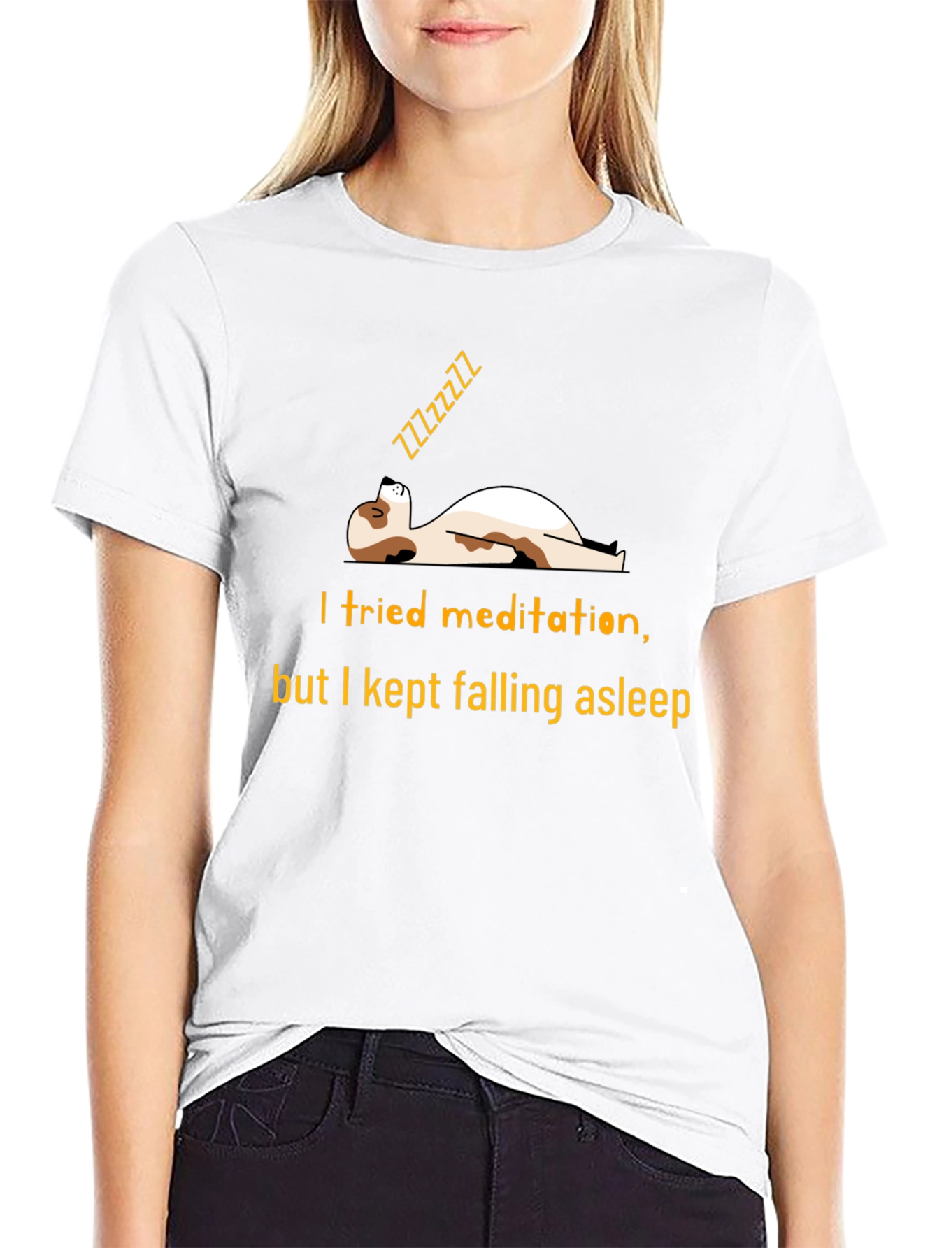 Camiseta Negra: Meditación y Sueño