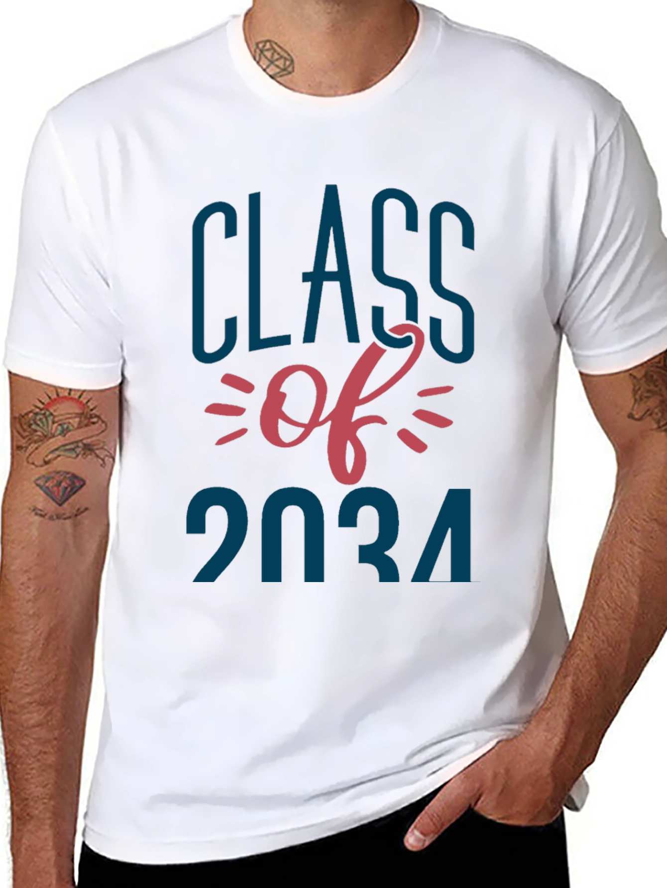 Camiseta Negra Clase de 2034 - Estilo Casual