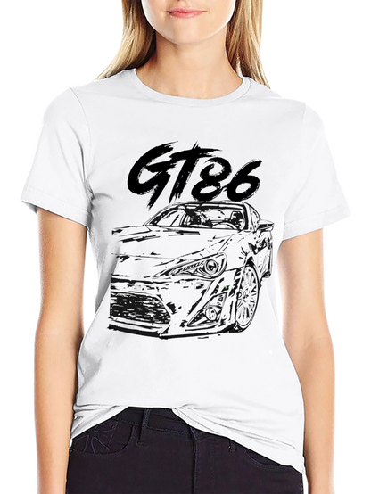 Camiseta Negra GT86 Estampada para Hombre