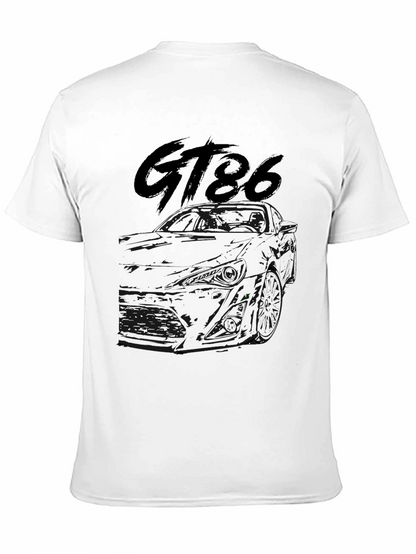 Camiseta Negra GT86 Estampada para Hombre