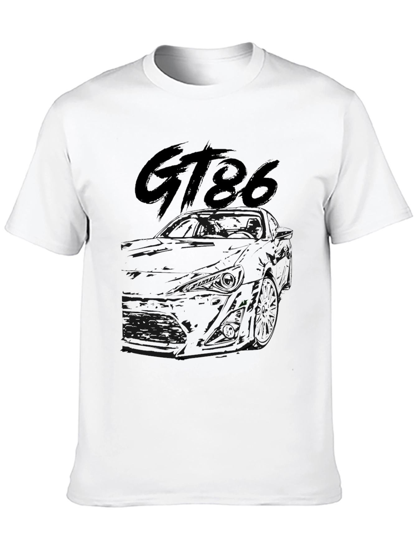 Camiseta Negra GT86 Estampada para Hombre