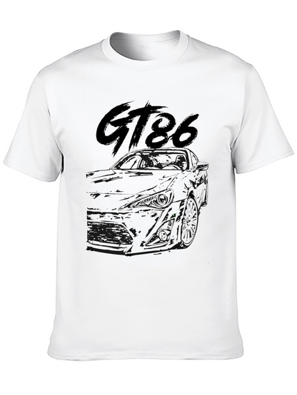 Camiseta Negra GT86 Estampada para Hombre