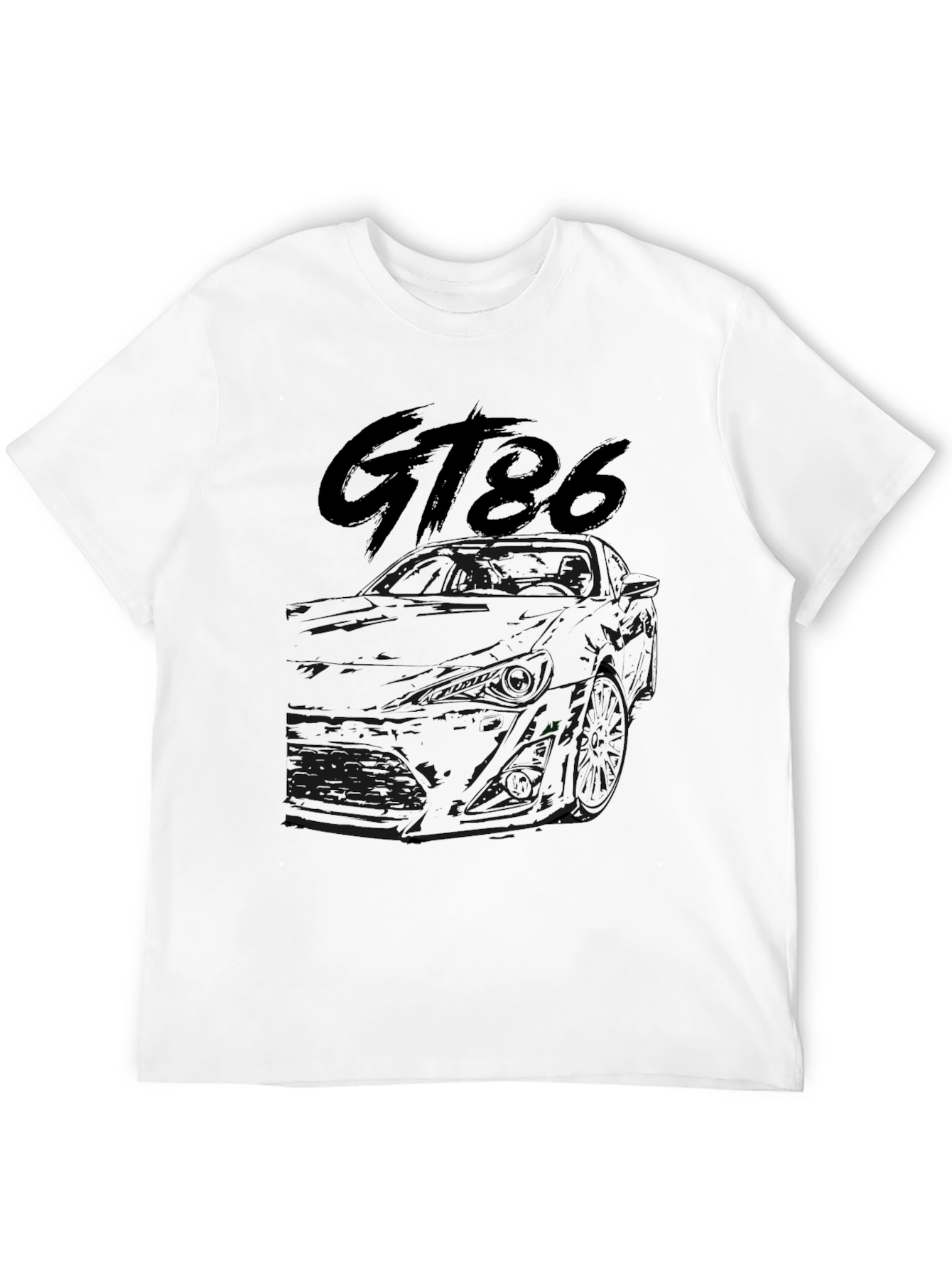 Camiseta Negra GT86 Estampada para Hombre