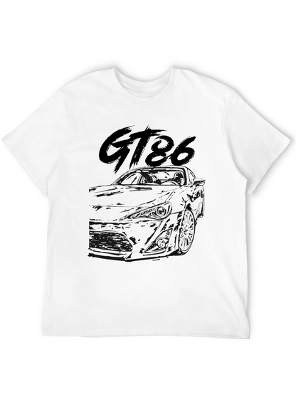 Camiseta Negra GT86 Estampada para Hombre