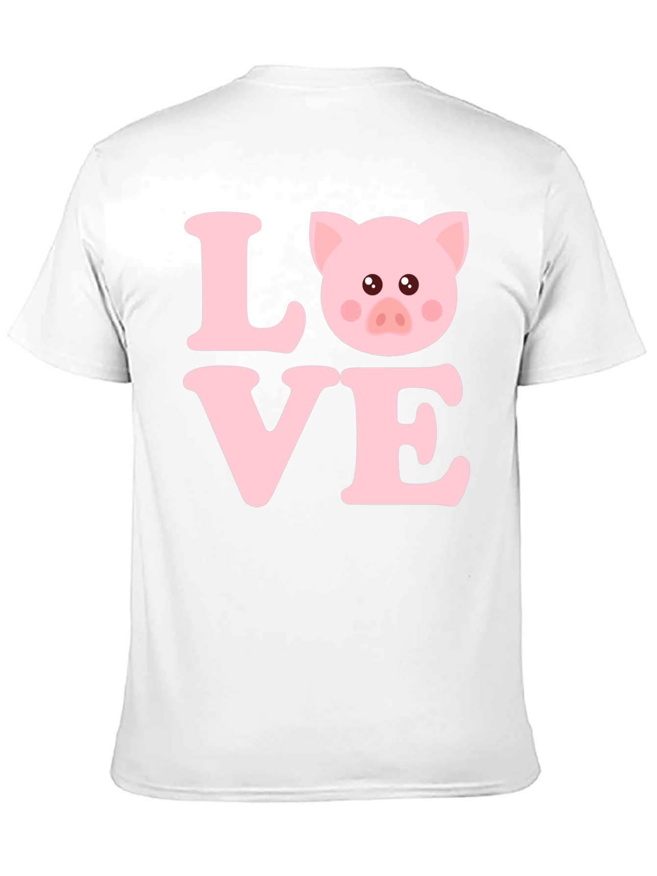 Camiseta Negra con Diseño LOVE PIG