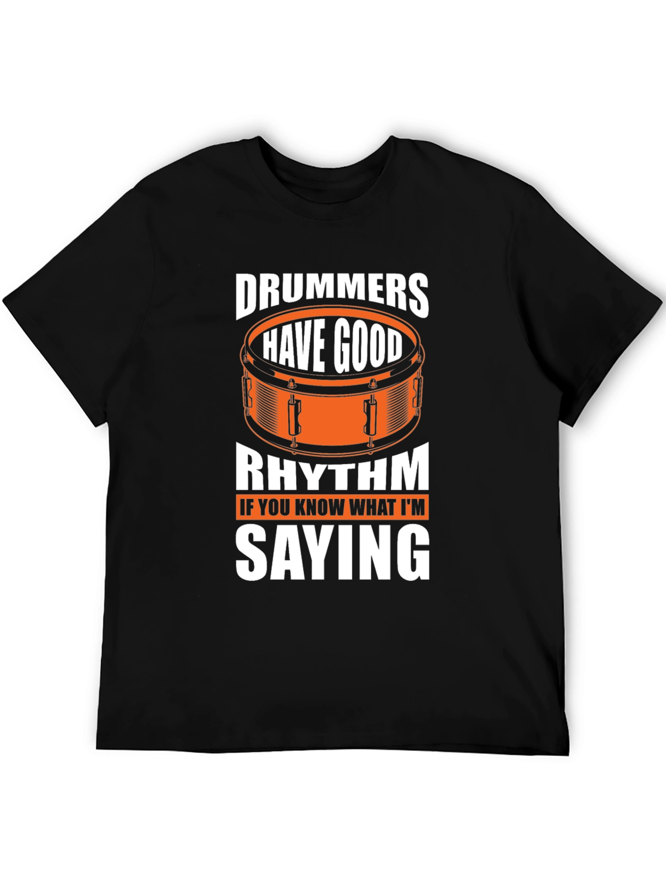 Camiseta Negra Divertida para Bateristas