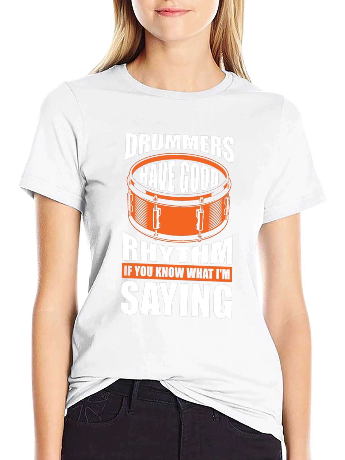 Camiseta Negra Divertida para Bateristas