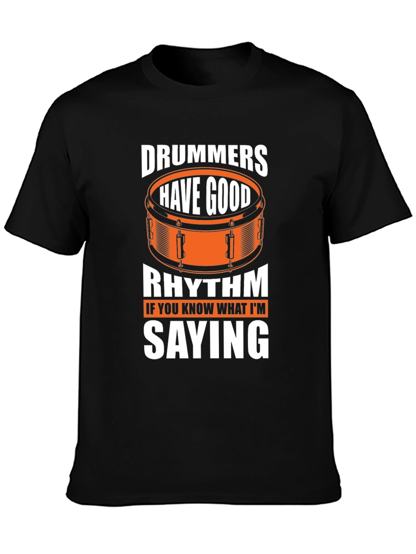 Camiseta Negra Divertida para Bateristas
