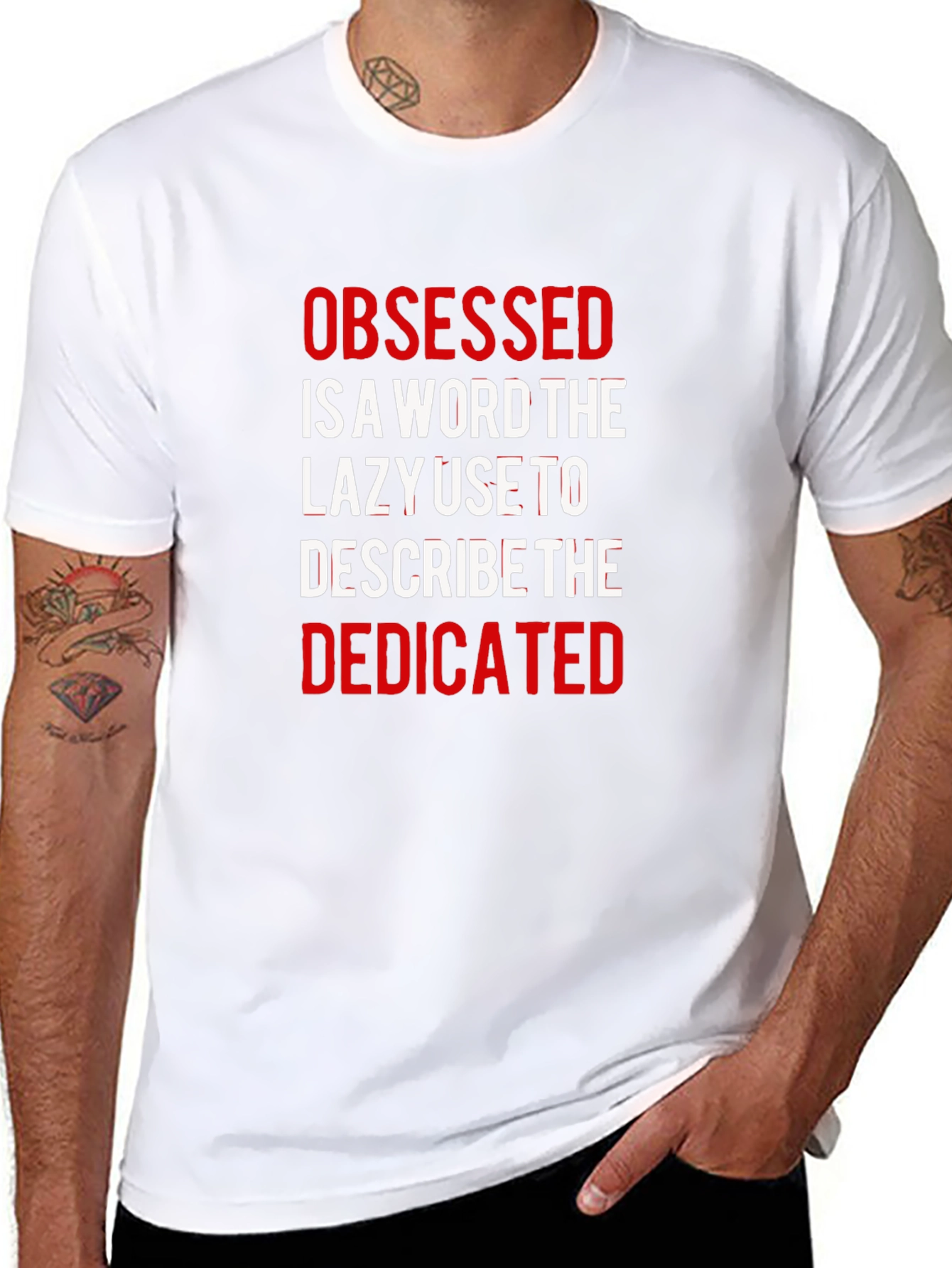 Camiseta Negra: Obsesionado vs Dedicado - Motivacional