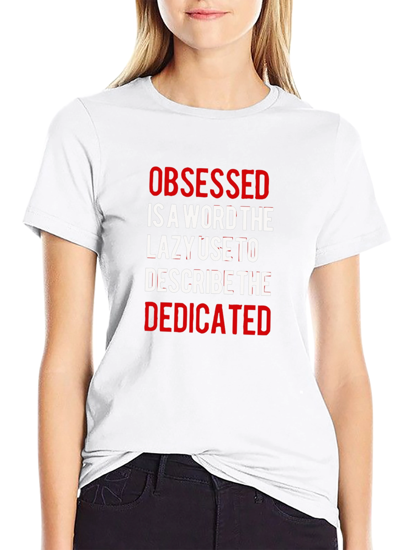 Camiseta Negra: Obsesionado vs Dedicado - Motivacional