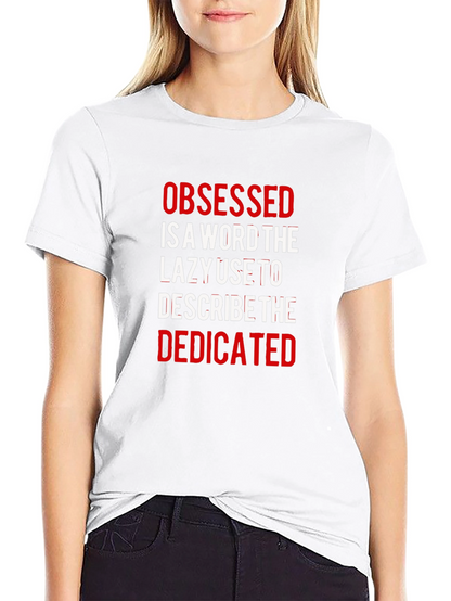 Camiseta Negra: Obsesionado vs Dedicado - Motivacional