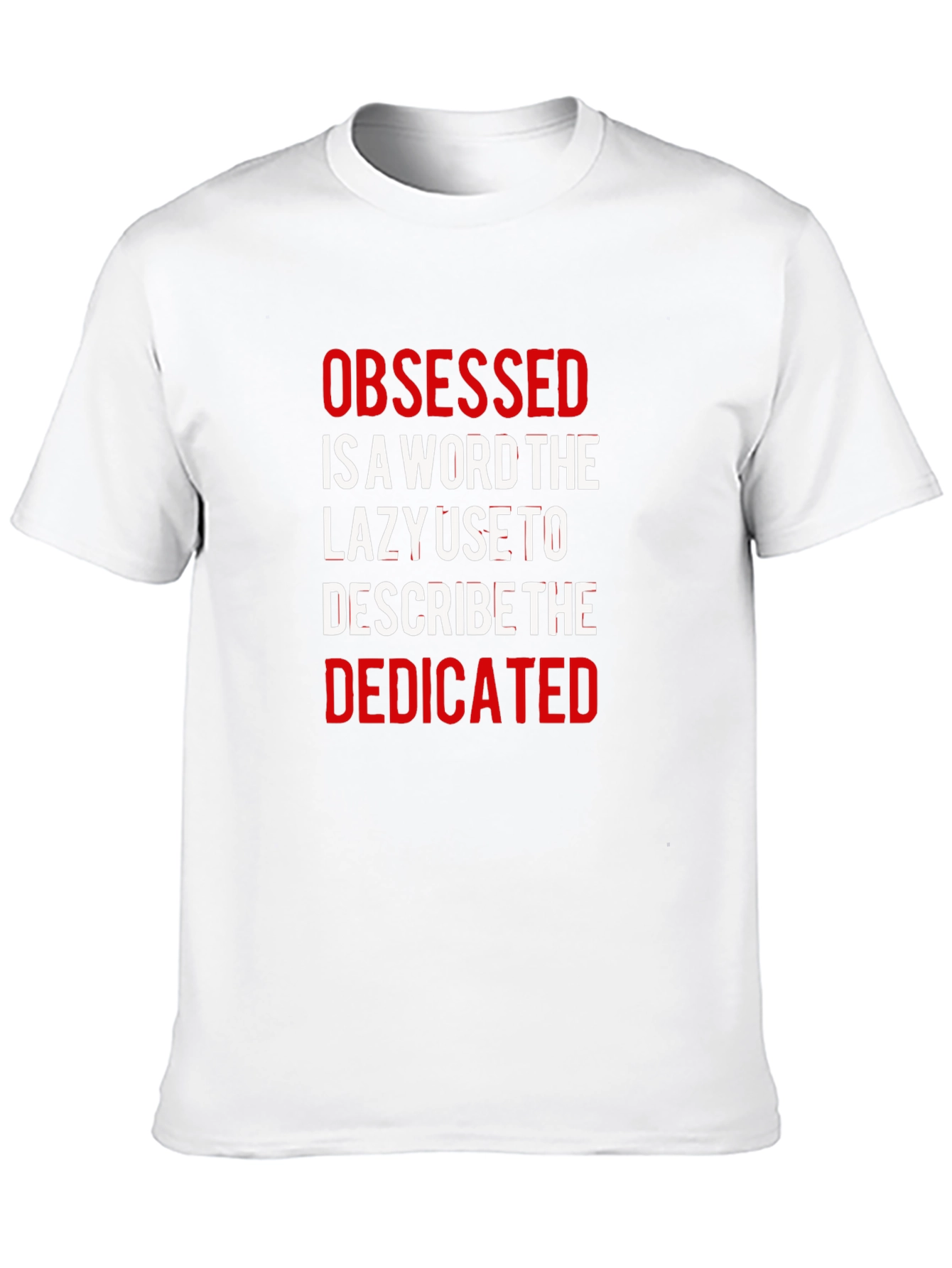 Camiseta Negra: Obsesionado vs Dedicado - Motivacional