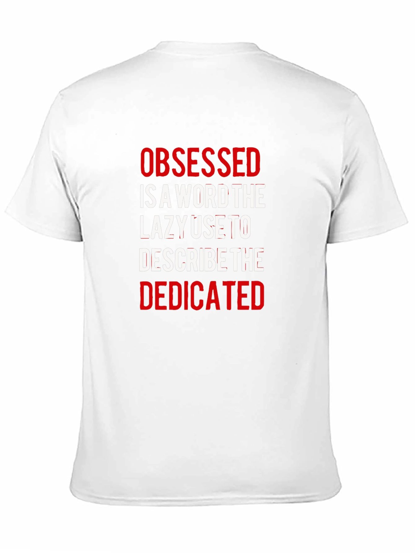 Camiseta Negra: Obsesionado vs Dedicado - Motivacional