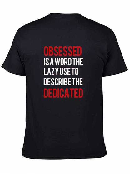 Camiseta Negra: Obsesionado vs Dedicado - Motivacional