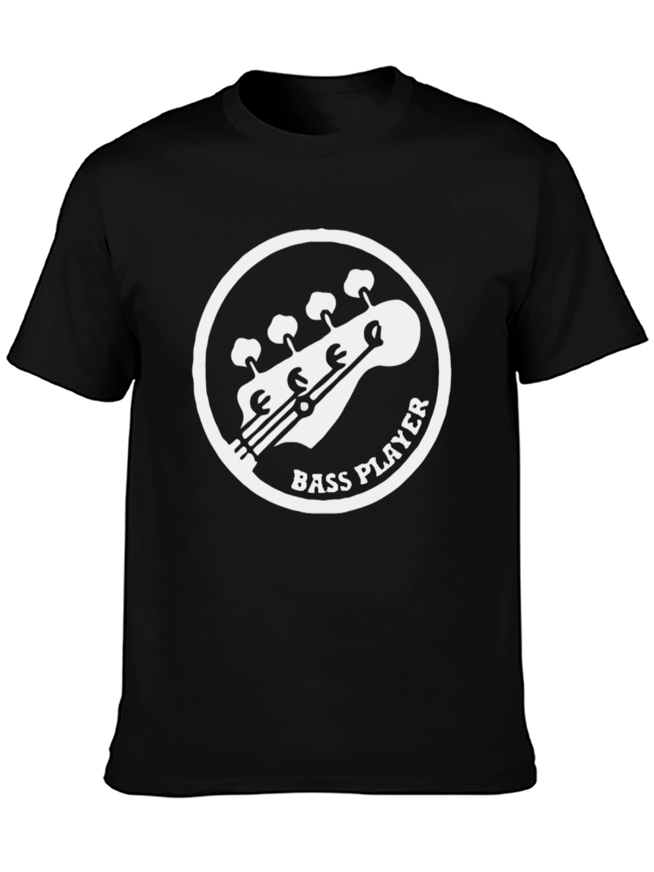 Camiseta Negra Bass Player para Amantes de la Música