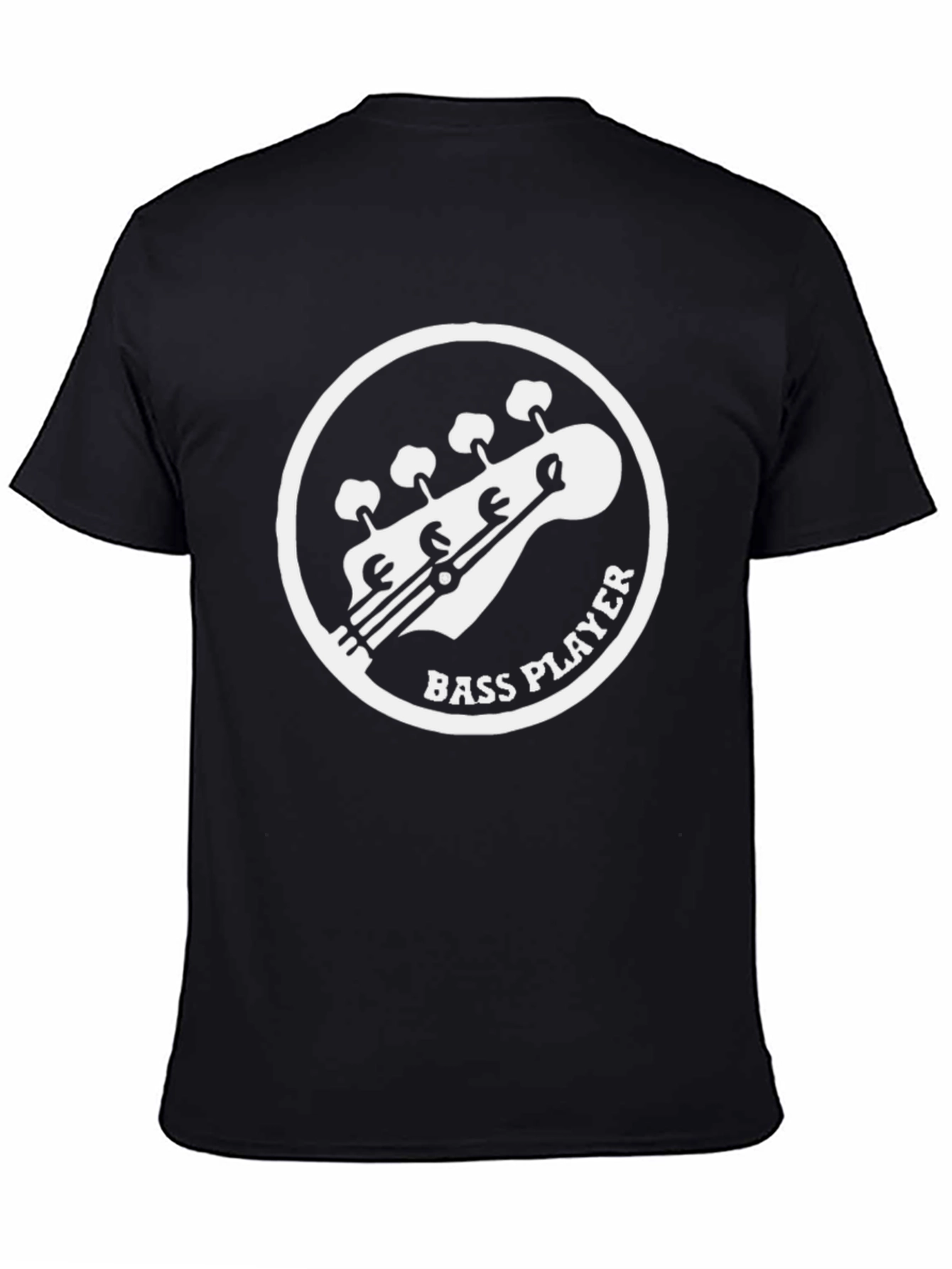 Camiseta Negra Bass Player para Amantes de la Música