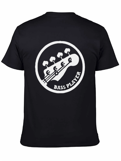 Camiseta Negra Bass Player para Amantes de la Música