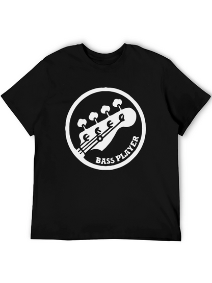 Camiseta Negra Bass Player para Amantes de la Música