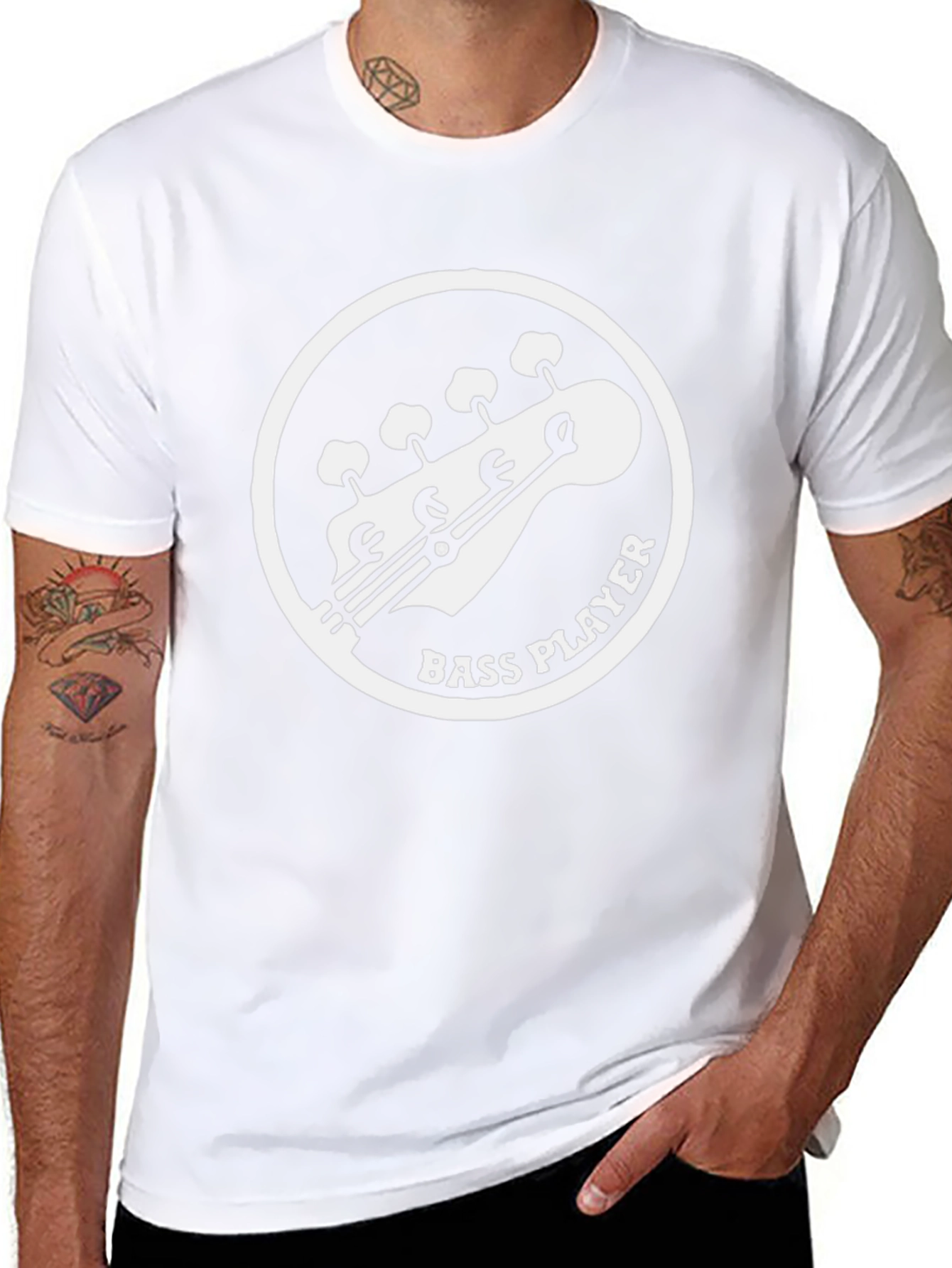 Camiseta Negra Bass Player para Amantes de la Música