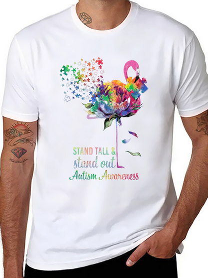 Camiseta Concienciación Autismo - Flamenco Puzzle