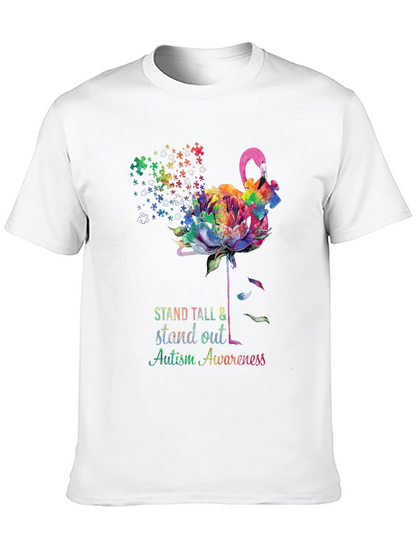 Camiseta Concienciación Autismo - Flamenco Puzzle