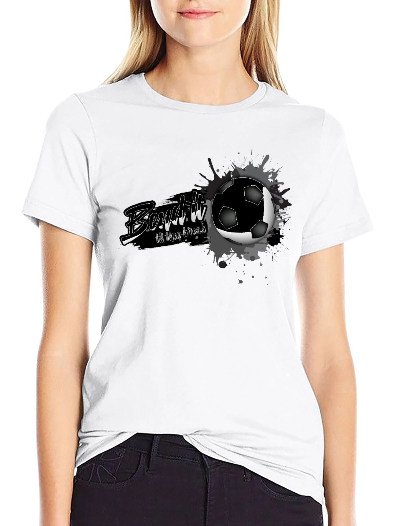 Camiseta Negra Fútbol Bend it